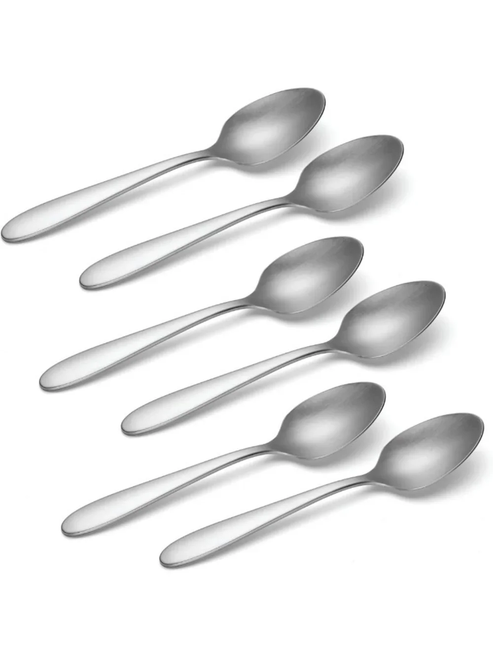 Everyday Flatware Set of 6 - Stainless Steel Dinner Spoons, Service for 6